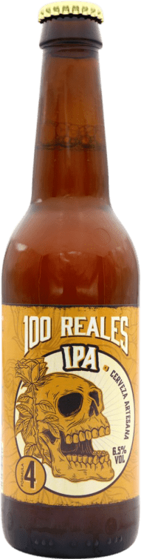2,95 € 免费送货 | 啤酒 100 Reales IPA — India Pale Ale, Artesanal — 手工艺的 西班牙 三分之一升瓶 33 cl
