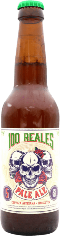 3,95 € Envío gratis | Cerveza 100 Reales Pale Ale España Botellín Tercio 33 cl