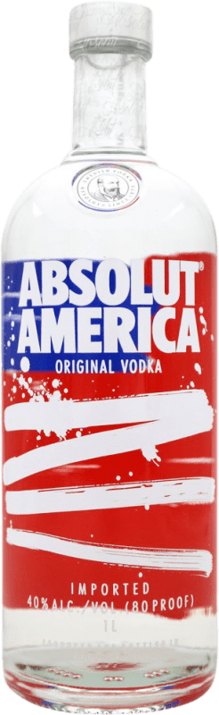 98,95 € 送料無料 | ウォッカ Absolut América スウェーデン ボトル 1 L