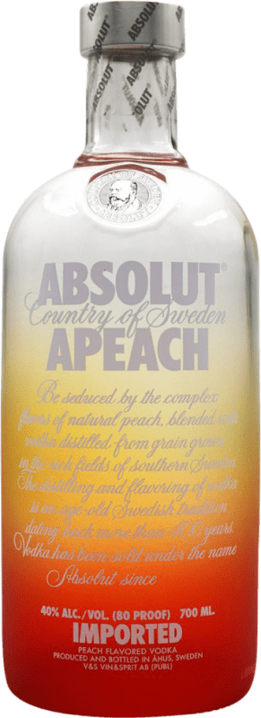 73,95 € Envoi gratuit | Vodka Absolut Apeach Suède 70 cl Peach — Pêche