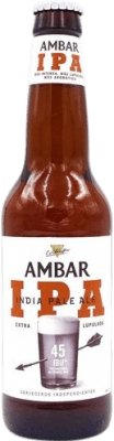 3,95 € Envío gratis | Cerveza Ambar IPA — India Pale Ale España Botellín Tercio 33 cl