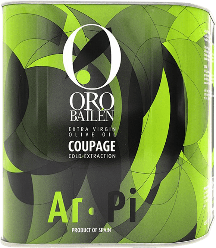 47,95 € 免费送货 | 橄榄油 Oro Bailén Virgen Extra Oro 西班牙 Picual, Arbequina 特别的瓶子 2,5 L