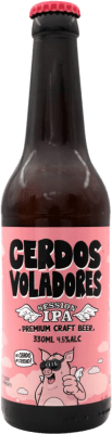 2,95 € 免费送货 | 啤酒 Barcelona Beer Cerdos Voladores 西班牙 三分之一升瓶 33 cl