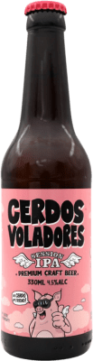 2,95 € Free Shipping | Beer Barcelona Beer Cerdos Voladores IPA — India Pale Ale Spain Third-Liter Bottle 33 cl