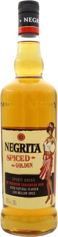 18,95 € Kostenloser Versand | Rum Bardinet Negrita Spiced Golden Dominikanische Republik Flasche 1 L