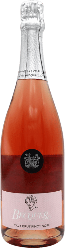 13,95 € 免费送货 | 玫瑰气泡酒 Bodegas Escudero Bécquer Rosado 香槟 D.O. Cava 西班牙 Pinot Black 瓶子 75 cl