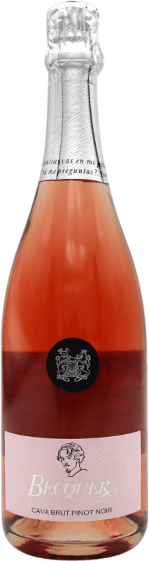 14,95 € Kostenloser Versand | Rosé Sekt Bodegas Escudero Bécquer Brut — Herb D.O. Cava Spanien Pinot Noir — Spätburgunder 75 cl