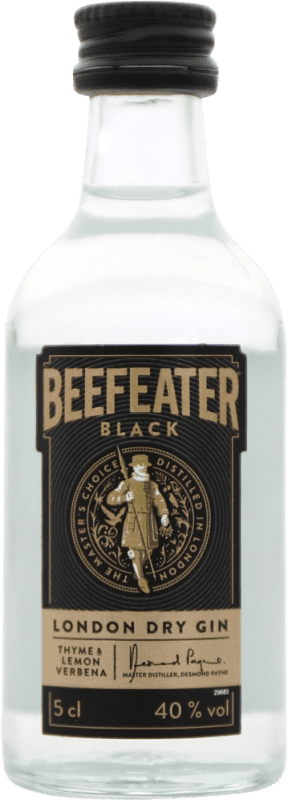 3,95 € Envio grátis | Gin Beefeater Black Reino Unido Garrafa Miniatura 5 cl