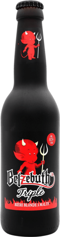 6,95 € 免费送货 | 啤酒 Belzebuth Black — 黑色版, Blonde — 淡色啤酒, Triple Malt — 三重麦芽 法国 三分之一升瓶 33 cl