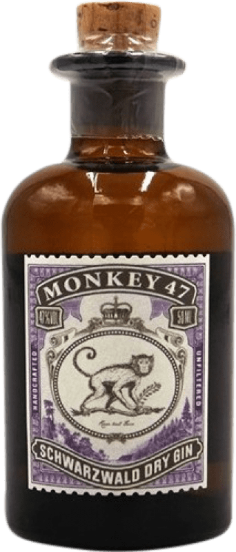 4,95 € 免费送货 | 金酒 Gin Black Forest Monkey 47 德国 小瓶装 5 cl