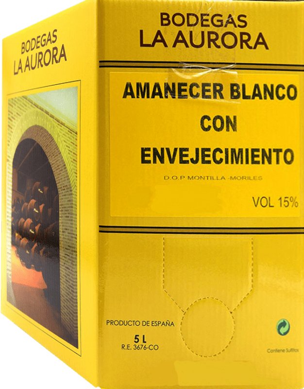 36,95 € 免费送货 | 加强葡萄酒 La Aurora Amanecer Barrel Aged — 橡木桶陈酿 D.O. Montilla-Moriles 西班牙 Bag in Box — 盒中袋 5 L