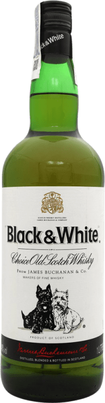 24,95 € Envío gratis | Whisky Blended Buchanan's Black & White Escocia Reino Unido Botella 1 L