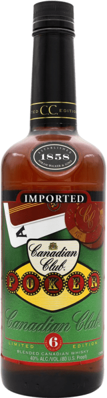 59,95 € Kostenloser Versand | Whiskey Blended Canadian Club Póker Edición Limitada Sammlerexemplar Kanada 6 Jahre Flasche 70 cl
