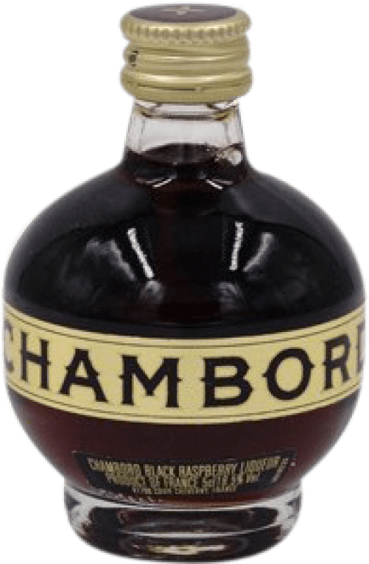 12,95 € Envío gratis | Licores Chambord Black — Edición Negra Francia Botellín Miniatura 5 cl Black Raspberry — Frambuesa Negra