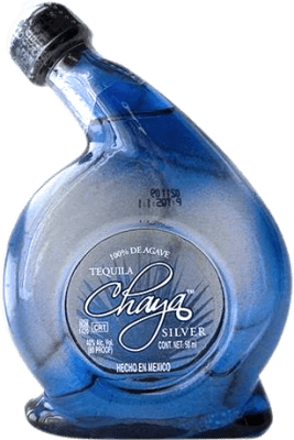 13,95 € Envío gratis | Tequila Chaya. Silver México Botellín Miniatura 5 cl