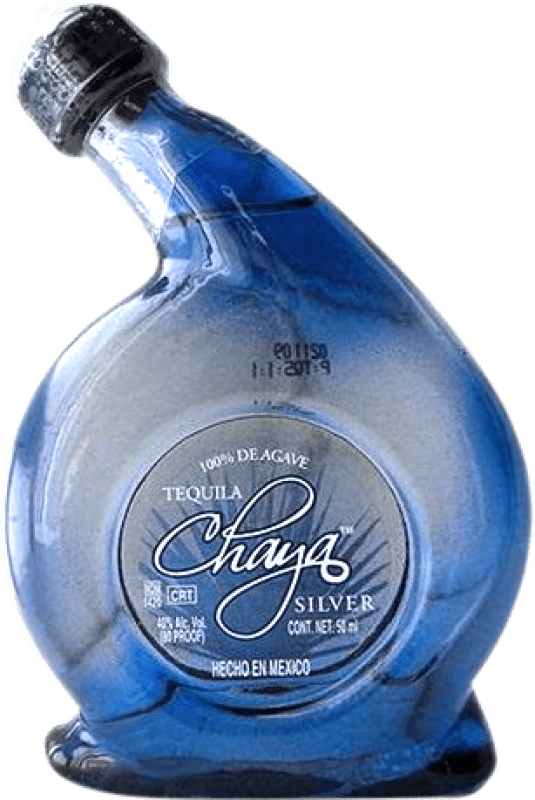 13,95 € Spedizione Gratuita | Tequila Chaya. Silver Messico Bottiglia Miniatura 5 cl