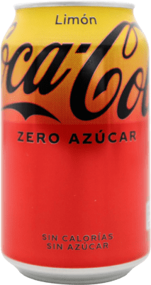 2,95 € Envio grátis | Refrescos e Mixers Coca-Cola Limón Zero Espanha Lata 33 cl