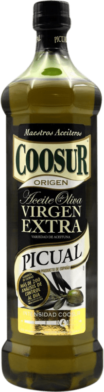 10,95 € Spedizione Gratuita | Olio d'Oliva Coosur EVO Extra Vergine Spagna Picual 1 L