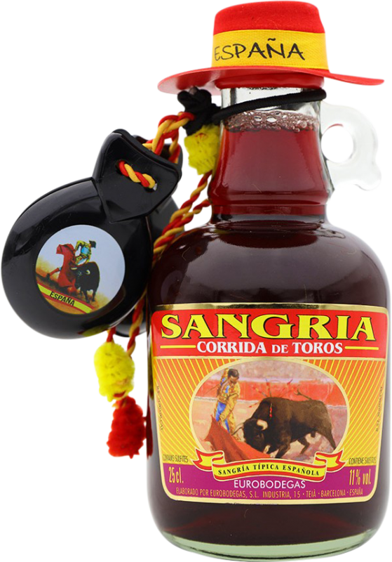 6,95 € Spedizione Gratuita | Sangria Limonata di Vino Corrida de Toros Spagna Bottiglietta 25 cl