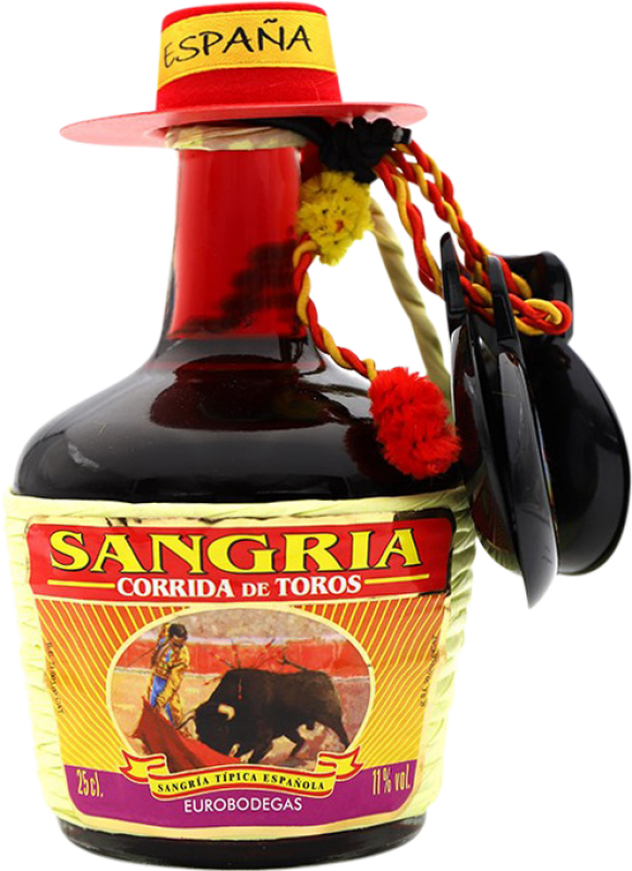 8,95 € Envio grátis | Sangria Limonada de Vinho Corrida de Toros Espanha Garrafinha 25 cl