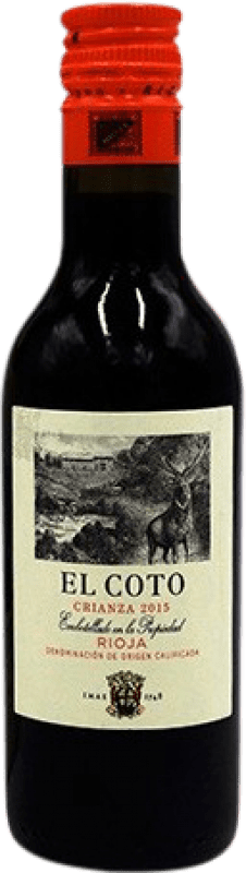 3,95 € Free Shipping | Red wine Coto de Rioja Aged D.O.Ca. Rioja The Rioja Spain Small Bottle 18 cl