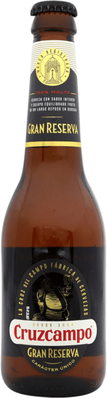 1,95 € Бесплатная доставка | Пиво Cruzcampo Гран Резерва Испания Бутылка на треть 33 cl