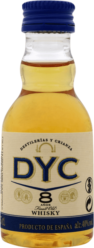 3,95 € Kostenloser Versand | Blended Whisky DYC Spanien 8 Jahre Miniaturflasche 5 cl