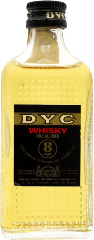 25,95 € Free Shipping | Whisky Blended DYC Spain 8 Years Miniature Bottle 5 cl