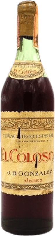 331,95 € Envio grátis | Cognac Conhaque El Coloso Viejo Especial Espécime de Colecionador Espanha Garrafa 70 cl