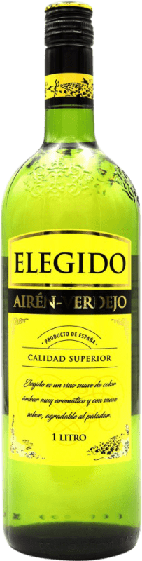 5,95 € 免费送货 | 白酒 Elegido Airén - Tempranillo 西班牙 Tempranillo, Airén 瓶子 1 L