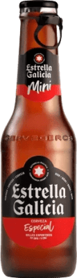 5,95 € Envio grátis | Caixa de 6 unidades Cerveja Estrella Galicia Espanha Garrafa Pequena 20 cl