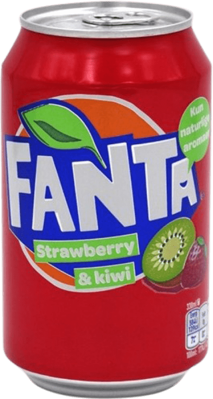 2,95 € Envio grátis | Refrigerantes Fanta Alemanha Lata 33 cl Strawberry — Morango, Kiwi