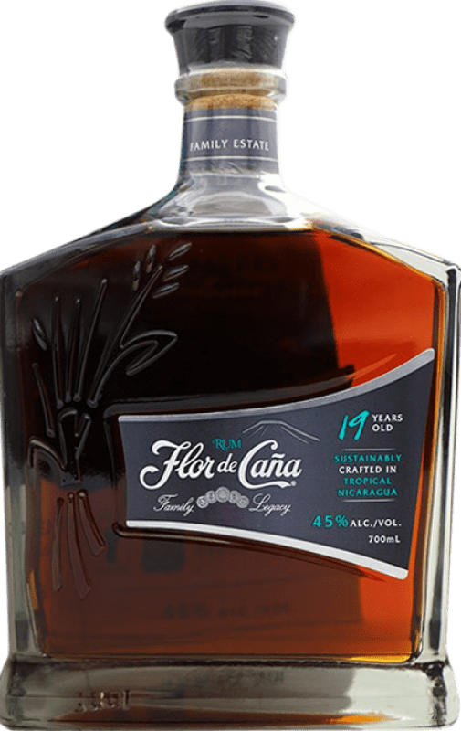 93,95 € Envio grátis | Rum Flor de Caña Nicarágua 19 Anos Garrafa 70 cl