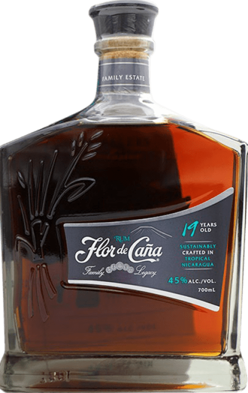 93,95 € Envio grátis | Rum Flor de Caña Nicarágua 19 Anos Garrafa 70 cl