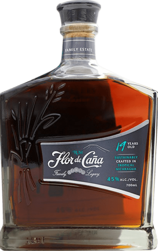 84,95 € 免费送货 | 朗姆酒 Flor de Caña 尼加拉瓜 19 岁 70 cl