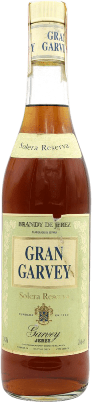 46,95 € Envio grátis | Brandy Conhaque Garvey Gran Grarvey Solera Espécime de Colecionador Espanha Garrafa 70 cl