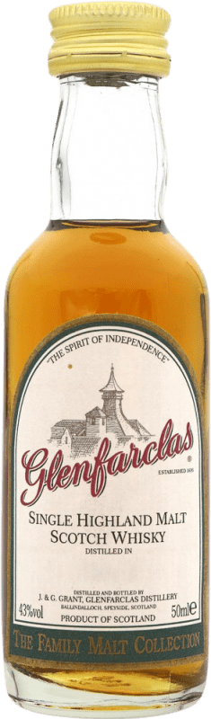 36,95 € 免费送货 | 单一麦芽威士忌 Glenfarclas Vintage 苏格兰 英国 小瓶装 5 cl