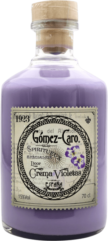 8,95 € Kostenloser Versand | Cremelikör Gómez Caro Violetas Spanien Flasche 70 cl