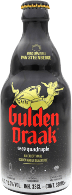 5,95 € Envío gratis | Cerveza Gulden Draak 9000 Quadruple Bélgica Botellín Tercio 33 cl