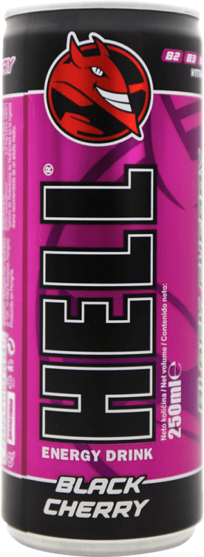 2,95 € Envío gratis | Bebida Energética Hell Hungría Lata 25 cl Black Cherry — Cereza Negra