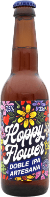 3,95 € Бесплатная доставка | Пиво Hoppy Flower Сообщество Валенсии Испания треть литровая бутылка 33 cl