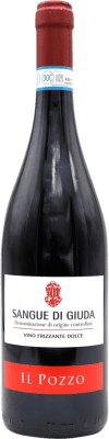 6,95 € Free Shipping | Red Sparkling Wine Il Pozzo. Sangue di Giuda D.O.C. Oltrepò Pavese Italy Bottle 75 cl