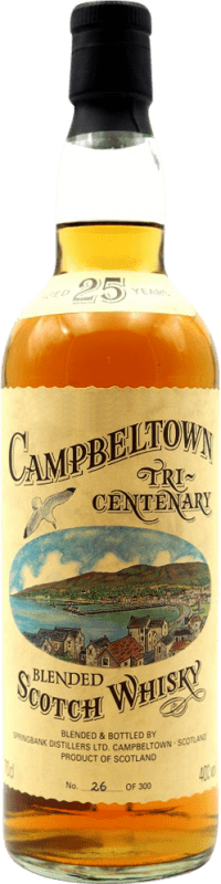 811,95 € Free Shipping | Whisky Single Malt J&A Mitchell Campbeltown Tri-Centenary United Kingdom 25 Years Bottle 70 cl