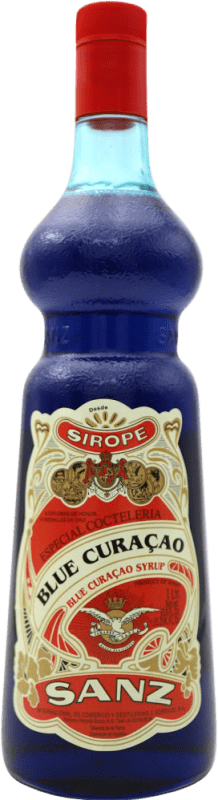 11,95 € 送料無料 | シュナップ J. Borrajo Sanz Sirope Blue Curaçao スペイン ボトル 1 L アルコールなし