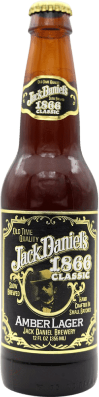 139,95 € Free Shipping | Beer Jack Daniel's 1866 Lager, Classic, Amber United States Third-Liter Bottle 35 cl