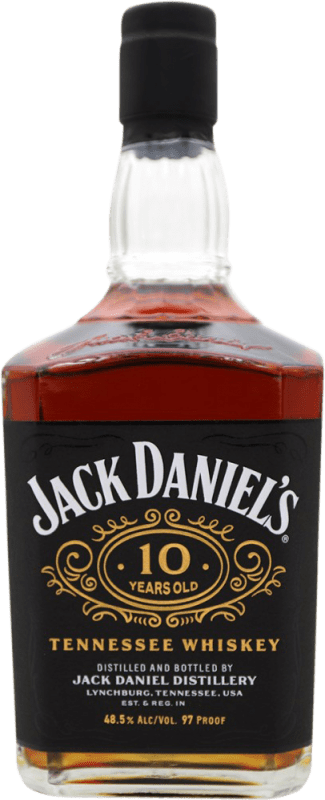 919,95 € Envio grátis | Whisky Bourbon Jack Daniel's Estados Unidos 10 Anos Garrafa 70 cl