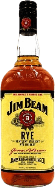 46,95 € Kostenloser Versand | Whisky Bourbon Jim Beam Rye Vereinigte Staaten Flasche 1 L