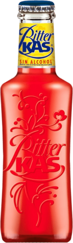 9,95 € Envio grátis | Caixa de 6 unidades Refrigerantes Kas Espanha Garrafinha 20 cl Bitter — Amargo
