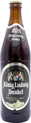 2,95 € Envío gratis | Cerveza Konig Ludwig Dunkel Negra Alemania Botella Medium 50 cl