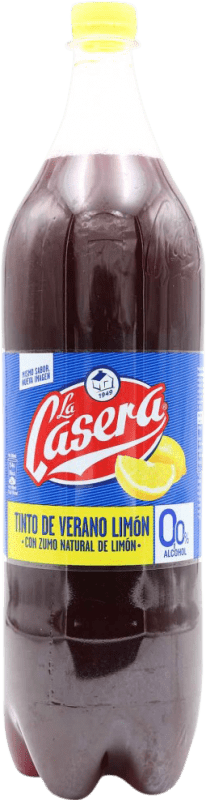 5,95 € Envio grátis | Refrescos e Mixers La Casera Tinto de Verano Limón 0,0 Espanha Garrafa Especial 1,5 L Sem Álcool